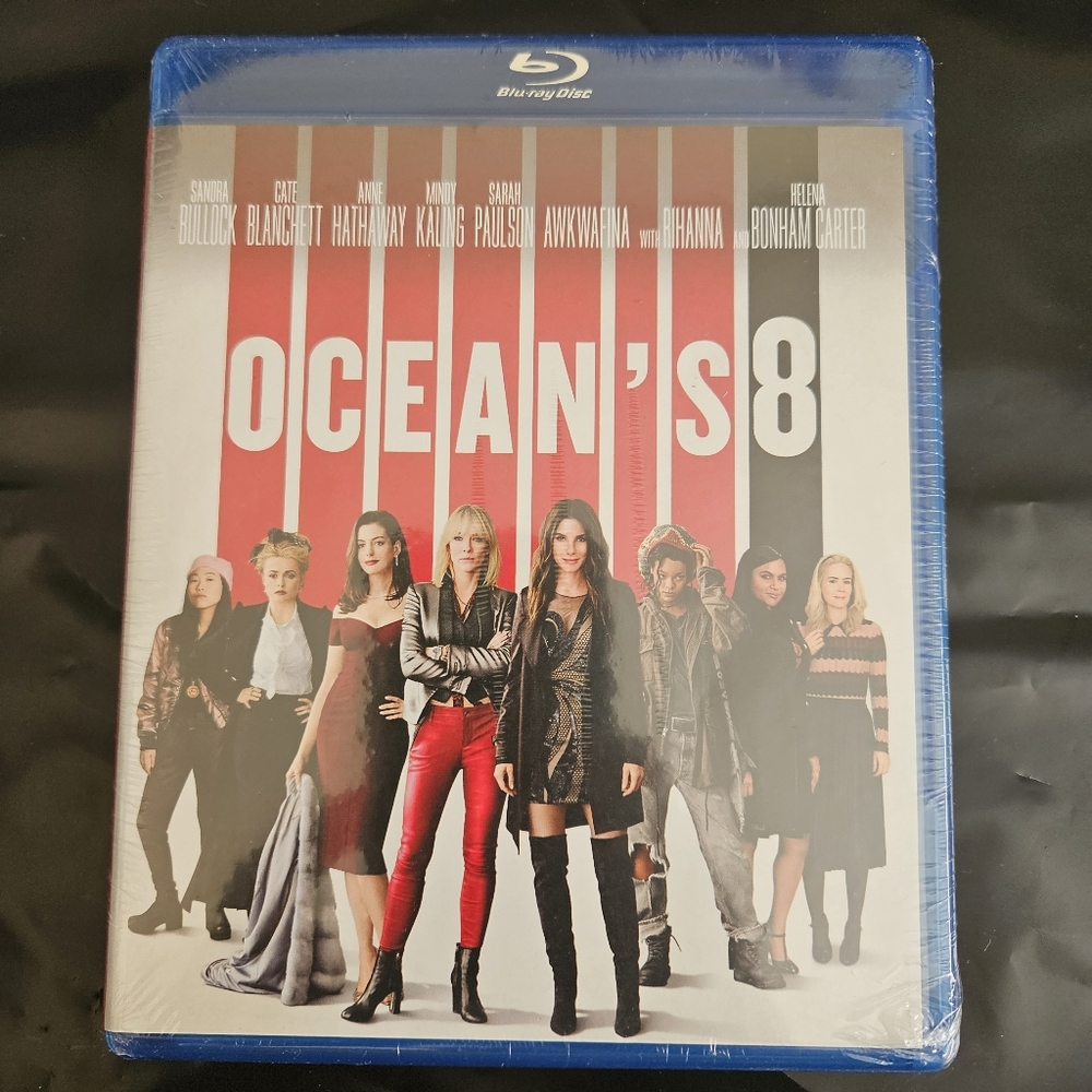 Ocean's 8 Blu-ray DVD w/Slipcover Sandra Bullock Cate Blanchett Sealed NEW